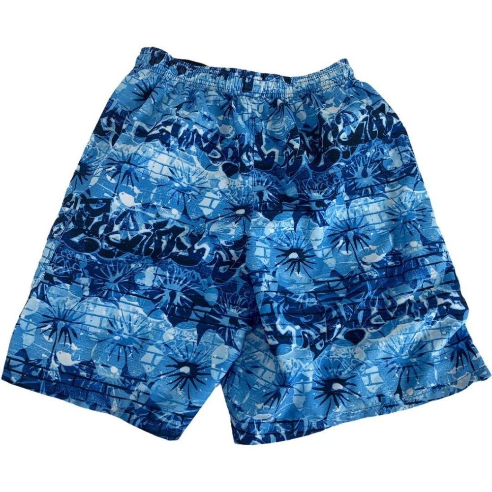 Speedo Medium Swim Trunks Lined Blue Swim Wear Sho